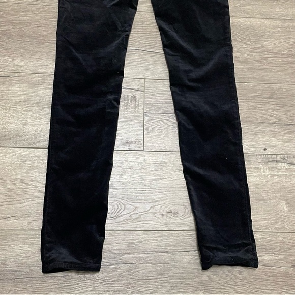 A Pea in a Pod AG Adriano Goldschmied Maternity Skinny Black Velvet Pants 26R. - Picture 12 of 12